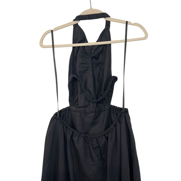 All Saints Women’s Ludo Cutout Halter Maxi Dress Black US 4 NWT Quiet Luxury - Picture 5 of 8